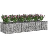  Gabionski uzdignuti krevet 2 pcs Srebrna | shoptok.hr