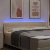  LED glava kreveta s LED trakama Krema 180 cm tkanina | shoptok.hr