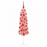  Umjetno usko božićno drvce s kuglicama 120 cm 150 LED lampica Slike
