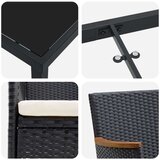vidaXL Set od 9 komada vrtnih stolica za objedovanje crni poly rattan | shoptok.hr