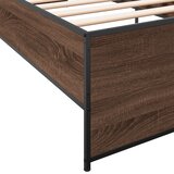  Okvir za krevet smeđi hrast 90x200 cm konstruirano drvo i metal | shoptok.hr