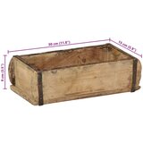  Pladnjevi 4 kom 30x15x9 cm Masivno drvo od recikliranog materijala | shoptok.hr