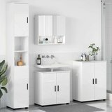 vidaXL Set namještaja za kupaonicu Zidne 4 pcs Visoko sjajno bijela u