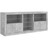  Komoda s LED svjetlima siva boja betona 162 x 37 x 67 cm Slike