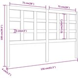  Uzglavlje za krevet sivo 156 x 4 x 100 cm od masivne borovine | shoptok.hr
