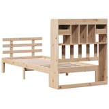  Krevet s regalom za knjige bez madraca 100 x 200 cm od borovine | shoptok.hr