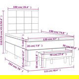 vidaXL Box spring postelja z vzmetnico taupe 120x190 cm blago, (21112349) | Shoptok.si