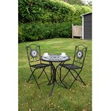 Garden Pleasure Crni metalni vrtni blagovaonski set za 2 osobe Jalua – | shoptok.hr