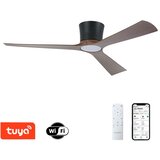  ZEVENTI - LED plafonski ventilator AUREX LED/24W/230V Wi-Fi Tuya crna/orah + daljinski upravljač | Eponuda.com
