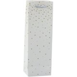  Wine Bottle Paper Gift Bag Gold Dots 35 x 12 x 9 cm | Shoptok.si