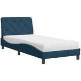  Krevet s madracem plavi 90x190 cm baršunasti | shoptok.hr