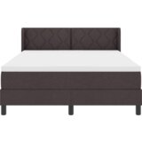  Krevet s opruga kutije Tamno smeđa 160 x 200 cm Tkanina i Pjena | shoptok.hr