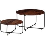  2-dijelni set stolića za kavu od masivnog drva akacije 60x35 cm | shoptok.hr