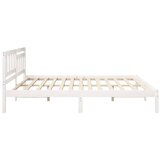  Krevetna konstrukcija Bijelo 200 x 200 cm Čvrsto borovo drvo Bijela 205.5 x 205.5 x 80.5 cm | Shoptok.si
