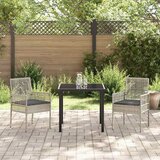  Vrtna stolica 2 pcs Svijetlo siva 55 x 53 x 85 cm poliratan | shoptok.hr