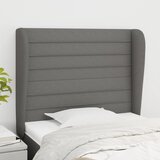  Uzglavlje s ušima tamnosivo 83 x 23 x 118/128 cm od tkanine | shoptok.hr