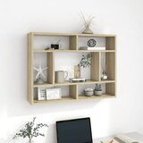 vidaXL Stenska polica sonoma hrast 75x16x55 cm iverna plošča Cene