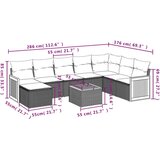 vidaXL 9-dijelni set vrtnih sofa s jastucima bež od poliratana | shoptok.hr