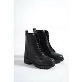Capone Outfitters Capone Trak Sole Ankle Boots with Side Zipper and Lace-Up.