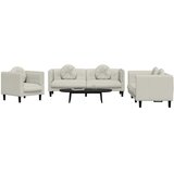  3-dijelni set sofa s jastucima krem baršunasti | shoptok.hr