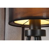  Duolla - Stona lampa WOOD BOHO 1xE27/15W/230V, prečnik 25 cm, crna/bež | Eponuda.com
