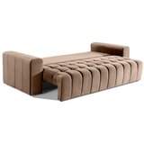ELTAP Svjetlo smeđa baršunasti sklopiva/s prostorom za odlaganje sofa 247 cm Lazaro – | shoptok.hr