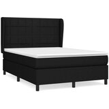  Box spring postelja z vzmetnico črna 140x200 cm blago, (20895286) | Shoptok.si
