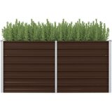  Povišena vrtna gredica smeđa 160 x 80 x 77 cm pocinčani čelik | shoptok.hr