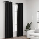 Furnova Zatemnitvene zavese videz platna 2 kosa antracitne 140x225 cm, (21917775) | Shoptok.si