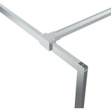vidaXL Pregrada za tuš srebrna 115 x 195 cm s prozirnim staklom ESG | shoptok.hr