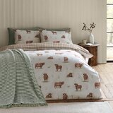Catherine Lansfield Smeđa/bež posteljina za bračni krevet 200x200 cm Angus Highland Cow – | shoptok.hr