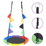 vidaXL Mavrična gugalnica z zastavicami 100 cm | Shoptok.si