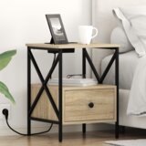 vidaXL Nočna omarica s predalom 2 pcs sonoma hrast 41.5 x 40.5 x 55 cm Cene
