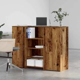  Sprejemna miza starinski les 135x50x103,5 cm inženirski les | Shoptok.si