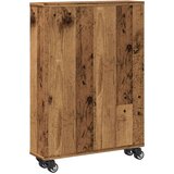 vidaXL Voziček za shranjevanje starinski les 48x13x68 cm inž. les | Shoptok.si