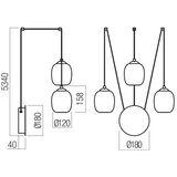 Redo 01-3485 -LED prigušiva zidna lampa KHADI 3xLED/5,5W/230V crna/dimovana | Eponuda.com