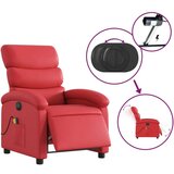 vidaXL Električni masažni naslonjač od umjetne kože crveni | shoptok.hr