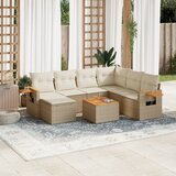  8-dijelni set vrtnih sofa od poliratana s jastucima bež | shoptok.hr
