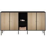 Hammel Črna komoda v dekorju hrasta 169 x 89 cm Cene