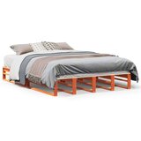 vidaXL Posteljni okvir voščeno rjav 120x190 cm trdna borovina, (21292486) | Shoptok.si