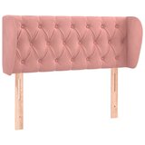 Maison Chic Posteljno vzglavje - Vzglavna omarica - Nočna omarica z ušesi roza 93x23x78/88 cm žamet, (21713255) | Shoptok.si