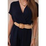Kesi Włoski Overalls with a decorative belt at the waist navy | Shoptok.si