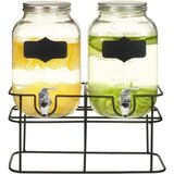  Dozatori za piće sa stalkom 2 kom 2 x 4 L stakleni | shoptok.hr