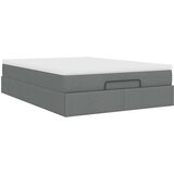 Otomanski krevet s madracem tamnosivi 140x190cm od tkanine | shoptok.hr