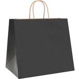  Papirnate vrećice 250 kom s ručkama crne 32x22x28 cm | shoptok.hr