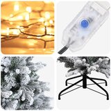 Umjetno božićno drvce s nogom 210 cm 300 LED lampica - Bijela 210 cm s LED svjetlima | shoptok.hr