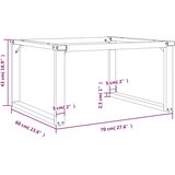  Noge za stolić za kavu s O-oblikom 70x60x43 cm čelik | shoptok.hr