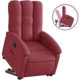  Naslonjač na podizanje od tkanine crvena boja vina | shoptok.hr