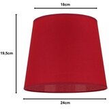  Duolla - Abažur za stonu lampu CLASSIC M E27, prečnik 24 cm, crvena | Eponuda.com