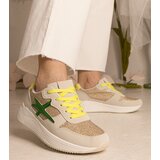 Gemre Beige women's sports sneakers with glitter Kaletti | shoptok.hr